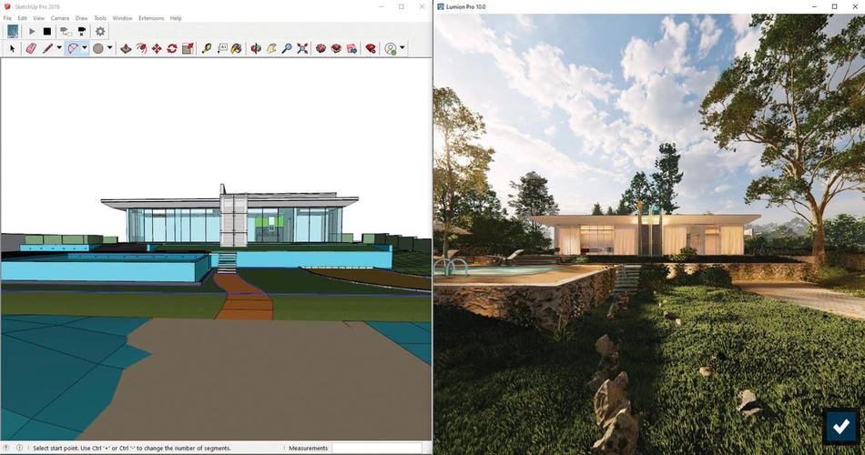 在Lumion中，可以將模型導(dǎo)出至SketchUp - BIM,Reivt中文網(wǎng)