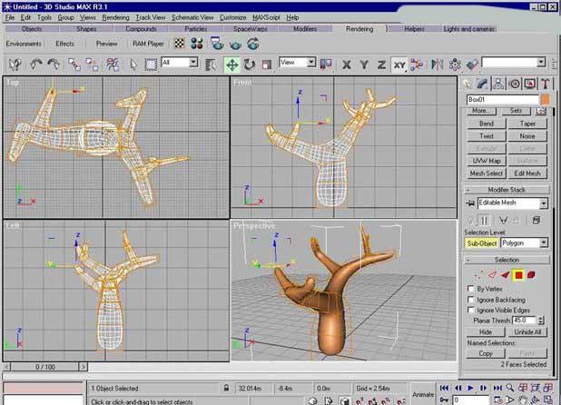 3Dmax2010樹干建模教程分享 - BIM,Reivt中文網(wǎng)